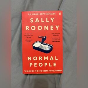 Red 'Normal People' Book by Sally Rooney